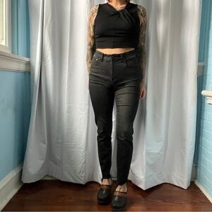 madewell black jeans 10” high-rise skinny waist 28